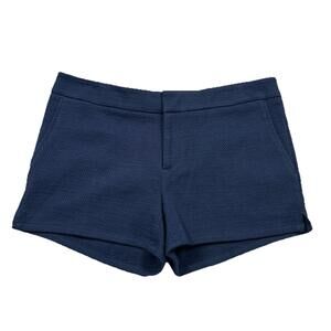 NWT Banana Republic Women’s Short Chino Pockets Navy Blue Textured Size 8